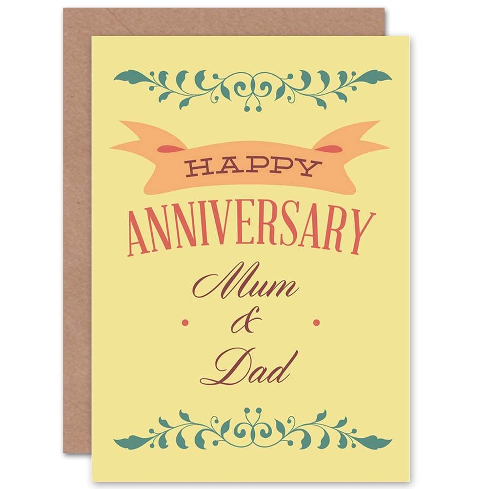 Wedding Anniversary Happy Marriage Mum Dad Greetings Card