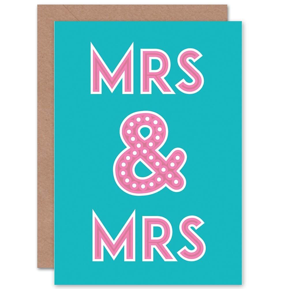 Wedding Celebration Same Sex Gay Mrs Love Happy Greetings Card