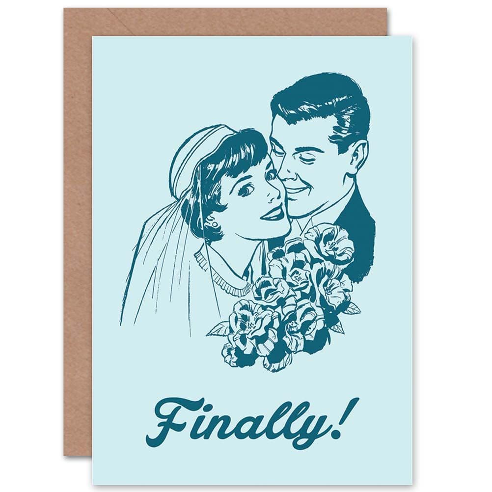 Finally Wedding Couple Greetings Card