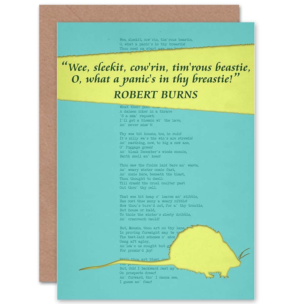 Robert Burns Tae Moose Greetings Card