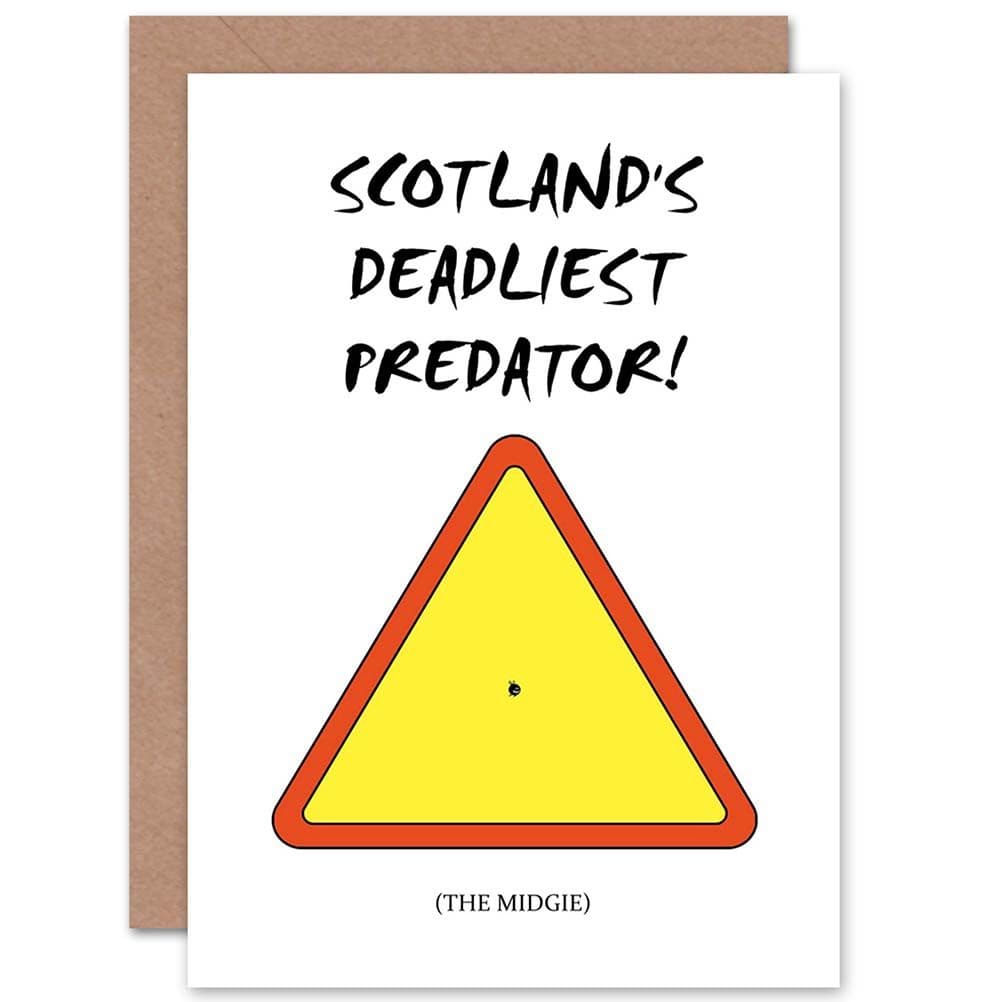 Funny Scottish Deadliest Predator Midgie Greetings Card