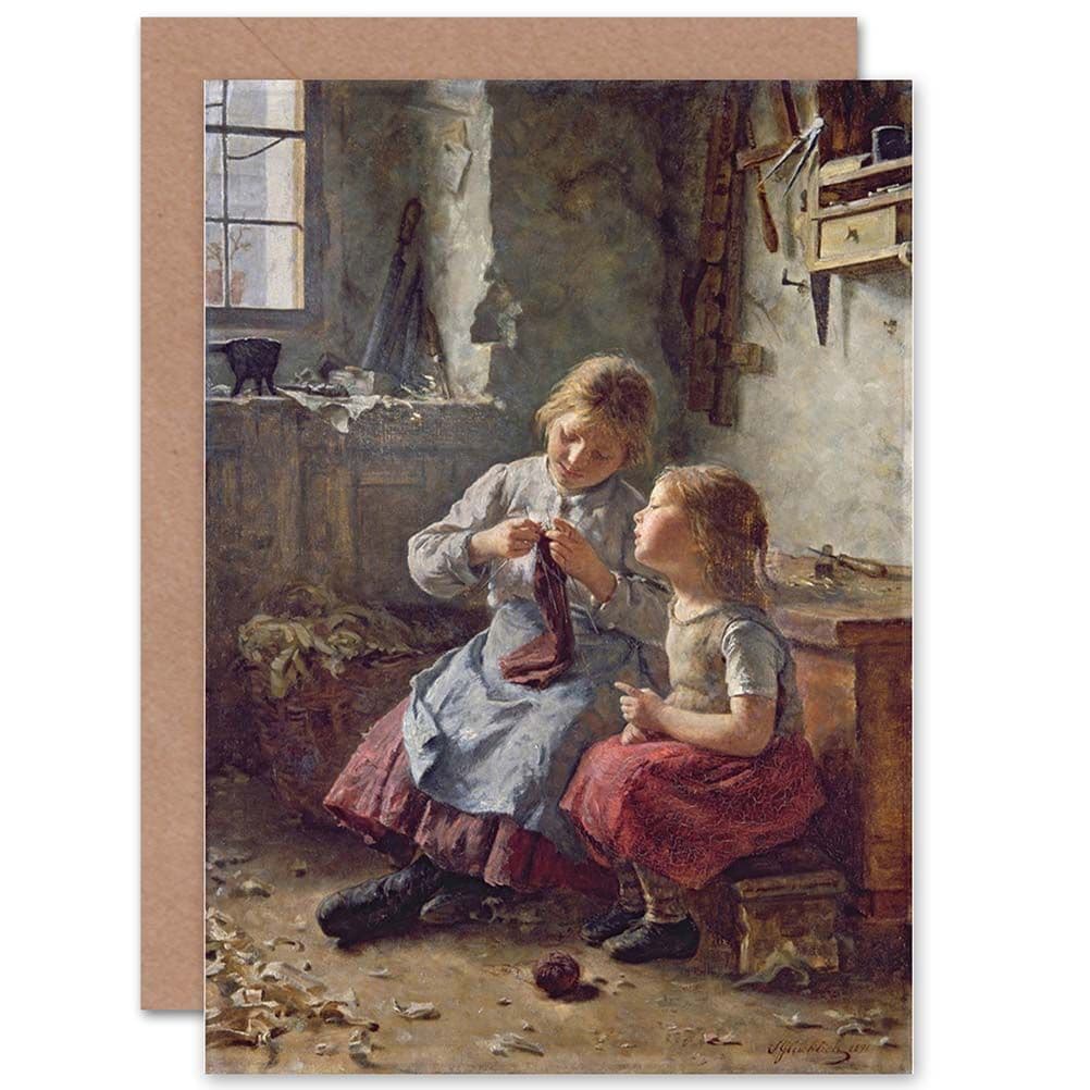 Glucklich Knitting Greetings Card