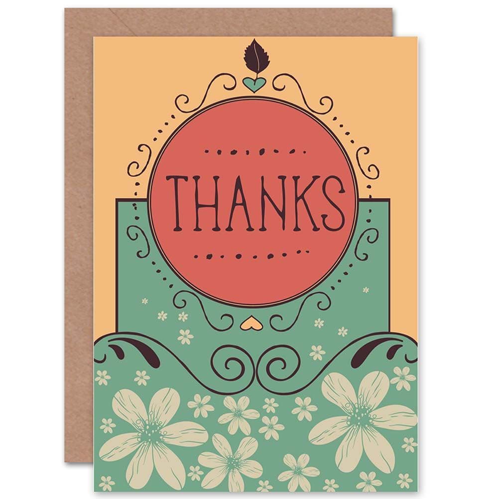 Thank You Thanks Pattern Greetings Card