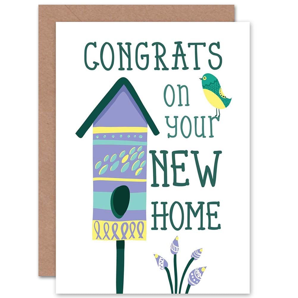 Moving Home Bird House Greetings Card