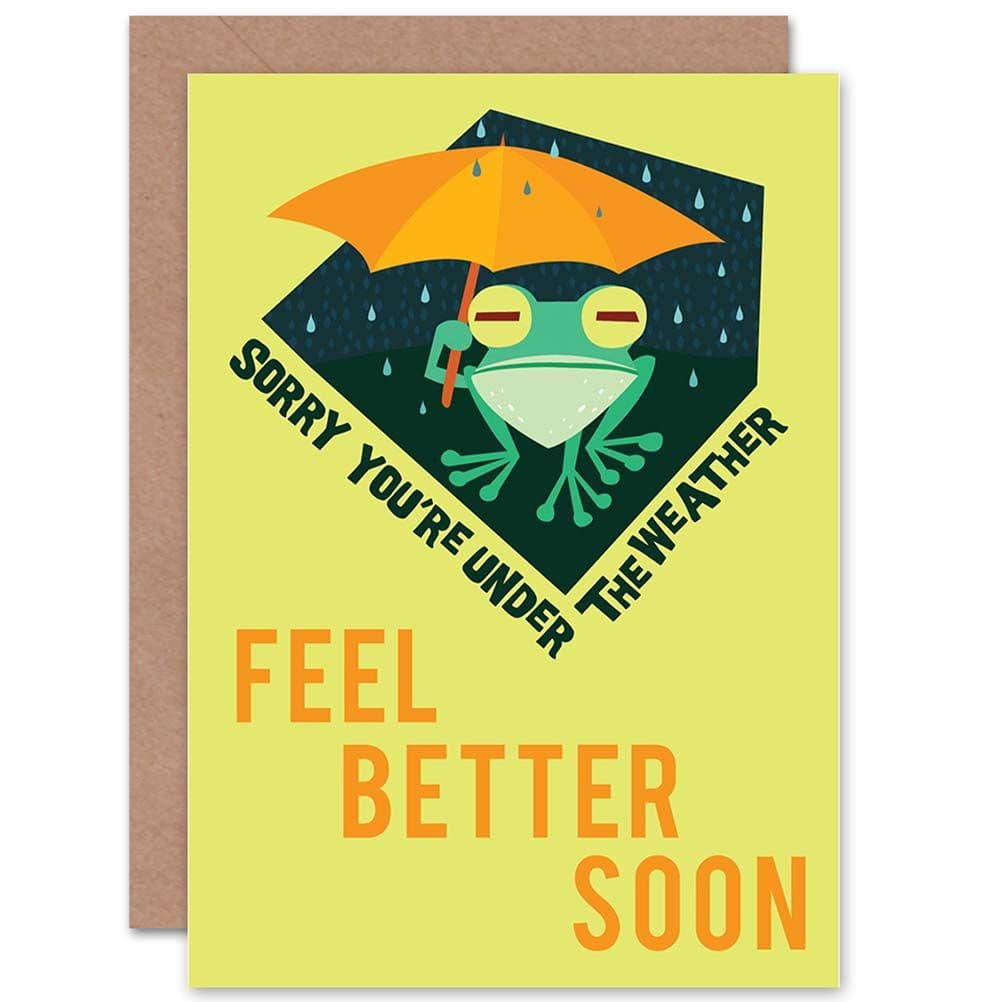 Get Well Soon Under Weather Greetings Card