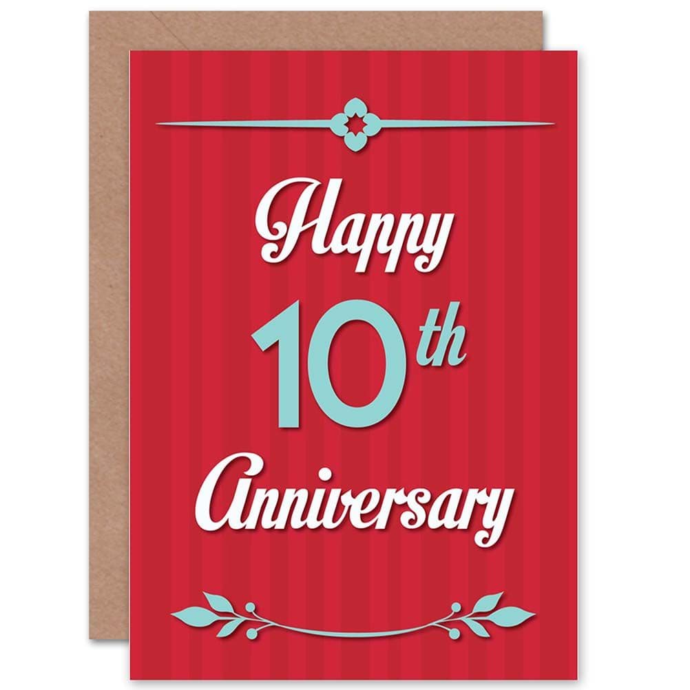 Happy Tenth Anniversary Happy 10th Greetings Card