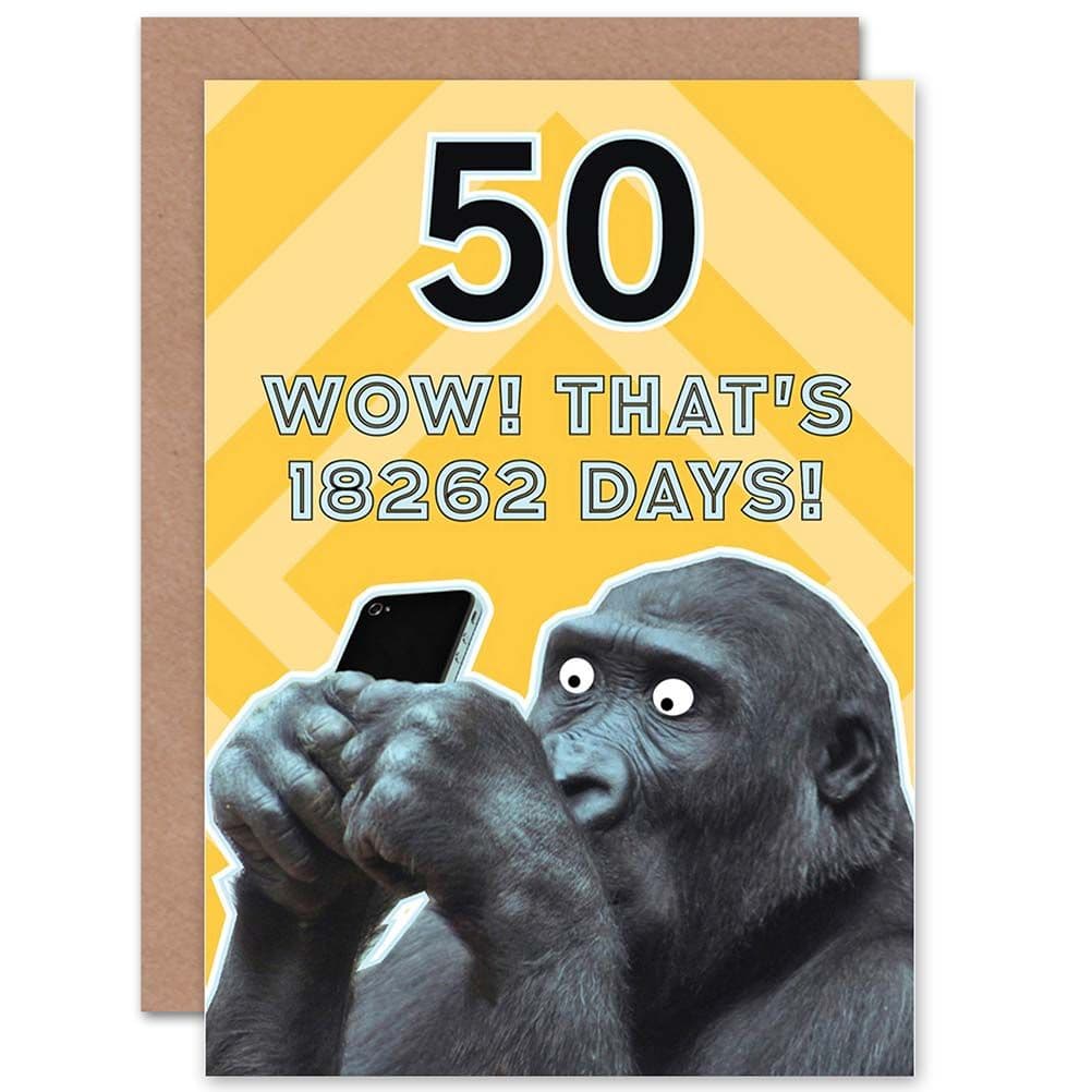 Birthday Smart Monkey Counts Greetings Card