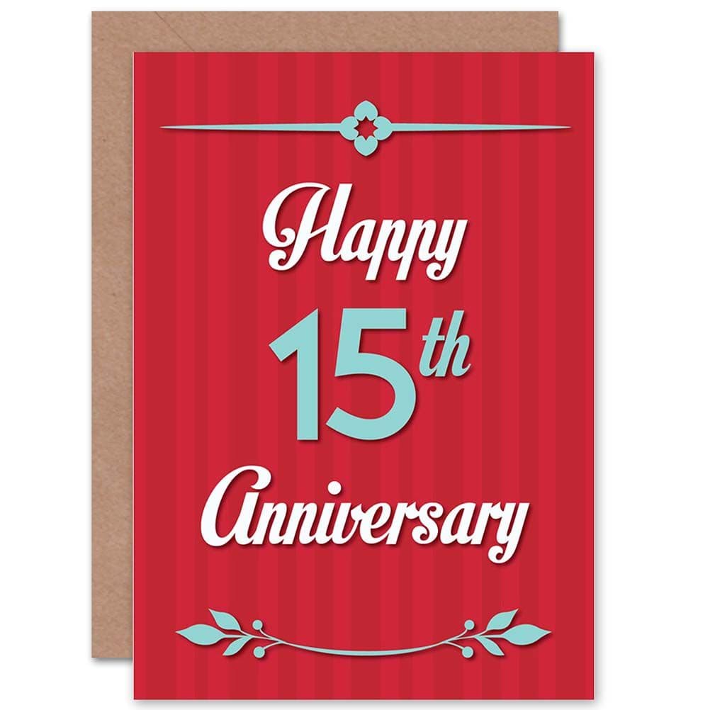 Happy Fifteenth Anniversary 15th Greetings Card
