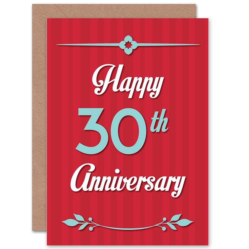 Happy 30th Thirtieth Anniversary Greetings Card