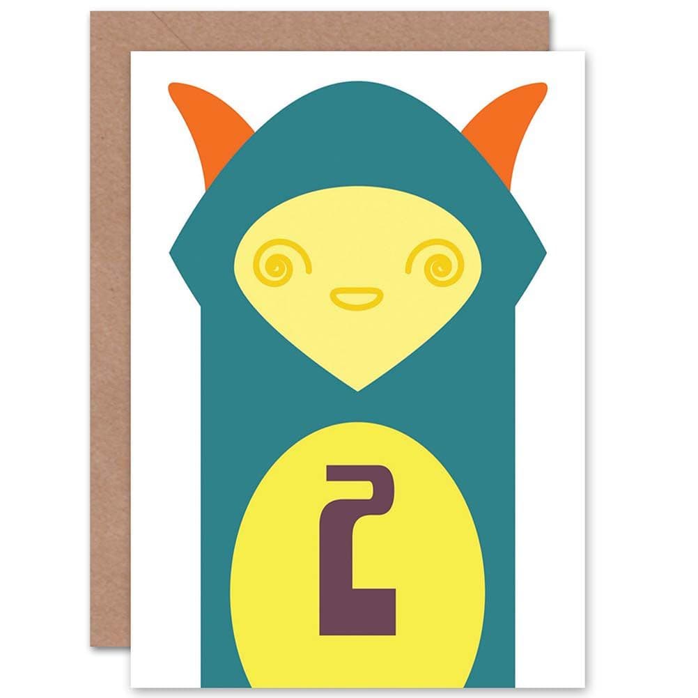 Child Birthday Spiral 2 Two Year Old Greetings Card