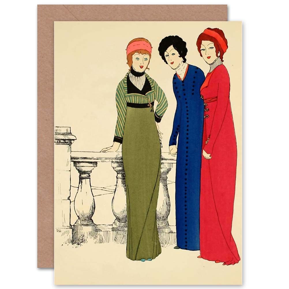 1908 Les Robes De Paul Poiret Painting Greetings Card