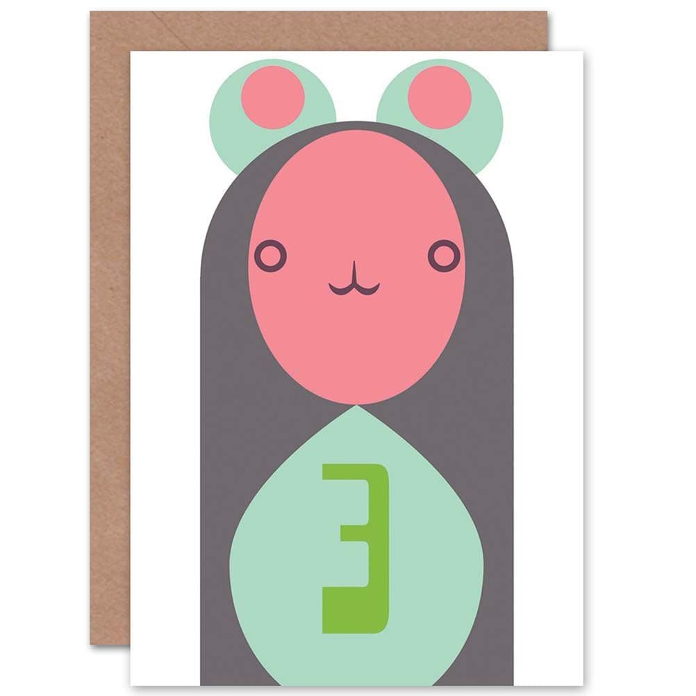 Birthday Bubble 3 Three Year Old Greetings Card