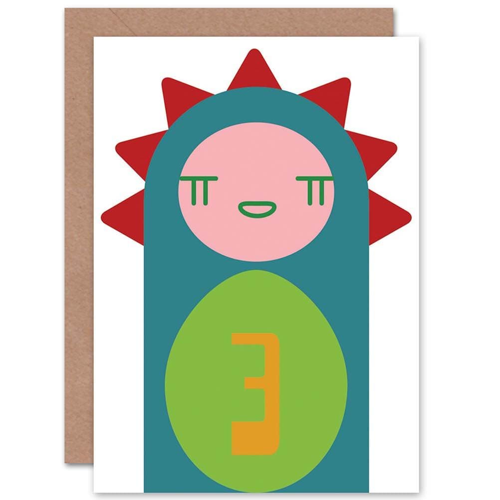 Birthday Sleepy 3 Three Year Old Greetings Card