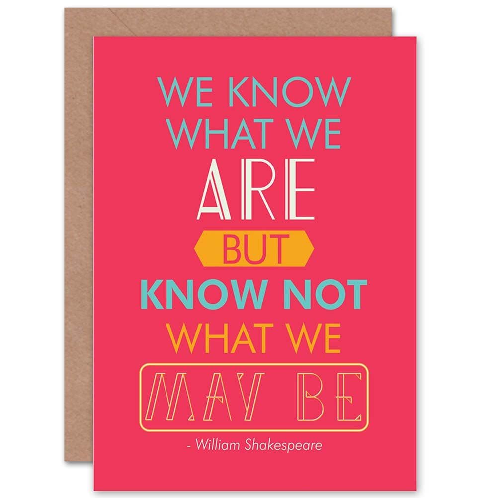 Quote Phrase Prose Shakespeare Act Four Hamlet Greetings Card