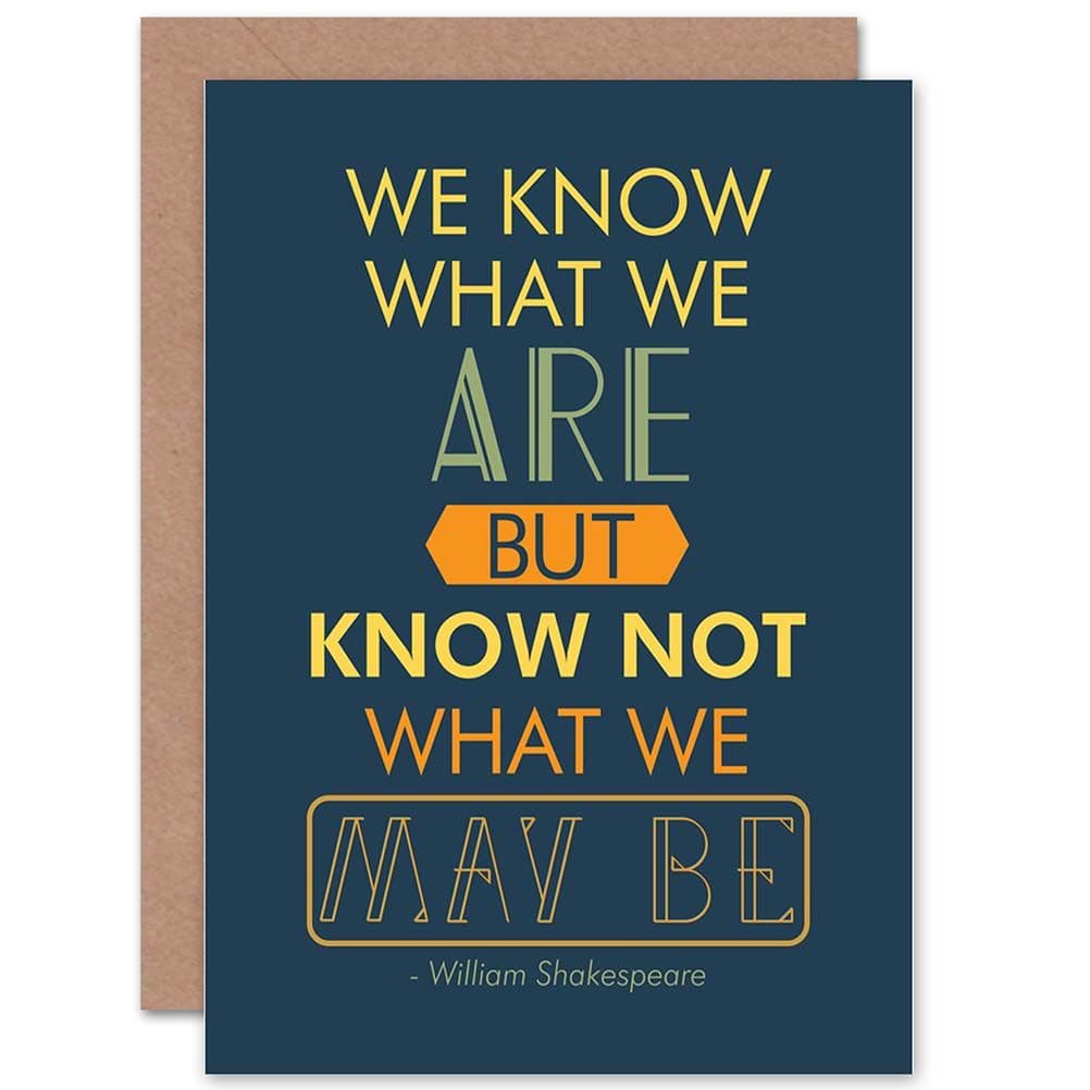Quote Phrase Prose Shakespeare Hamlet Act Four Greetings Card