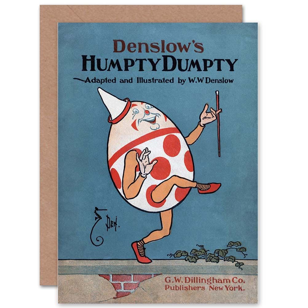 Book Cover William Wallace Denslow Humpty Dumpty Greetings Card