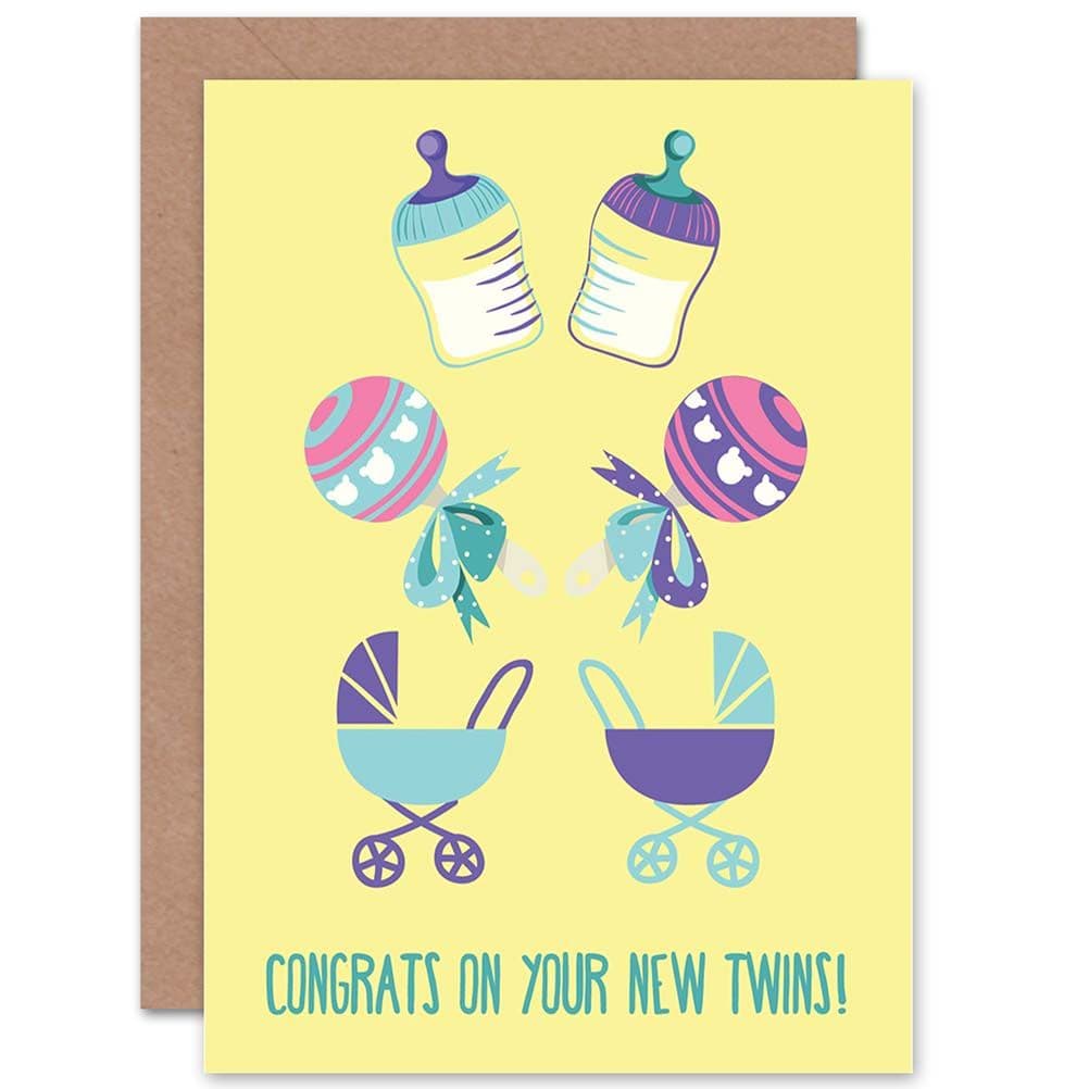 Twins Congratulations Greeting Card