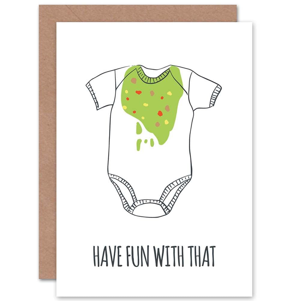 Vomit Sick Funny Joke Congratulations New Baby Greetings Card