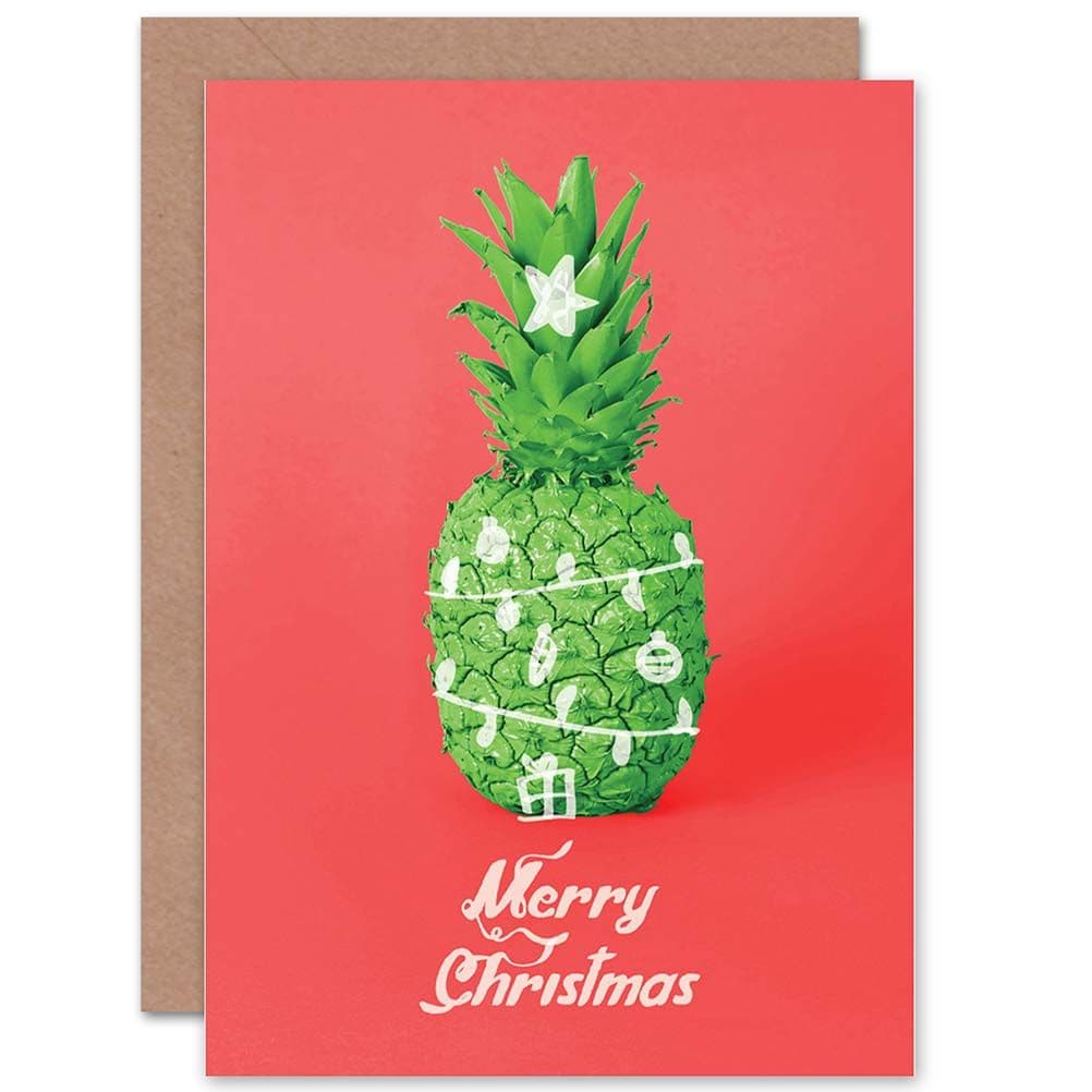 Pineapple Christmas Tree Greetings Card
