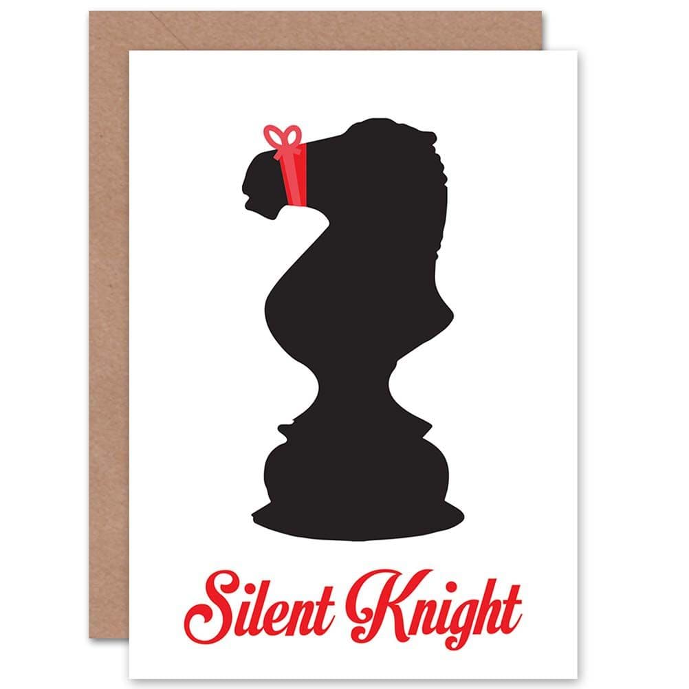 Silent Knight Night Chess Christmas Greetings Card