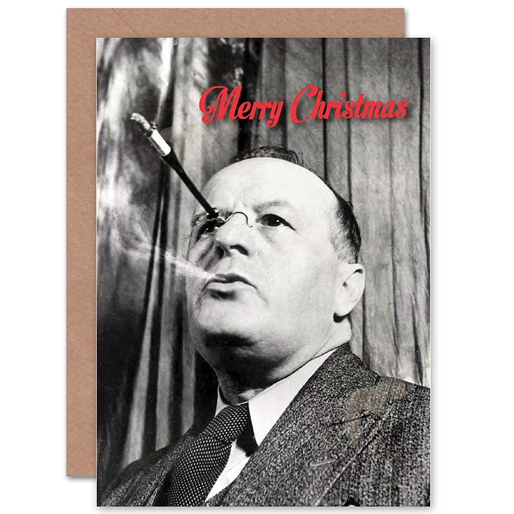 Alternative Christmas Xmas Smoking Through Tear Duct Greetings Card
