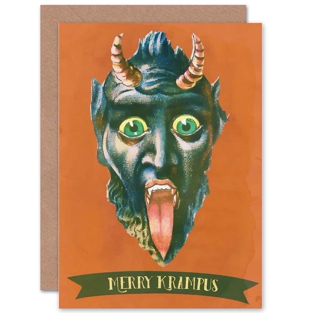 Merry Krampus Alpine Anti Santa Xmas Funny Greetings Card
