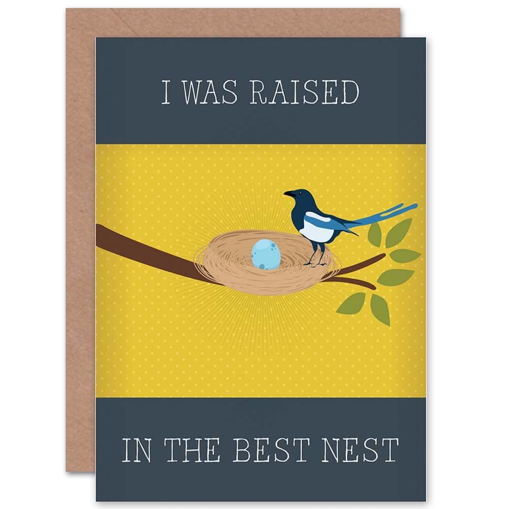 Mom Mum Mother Best Nest Magpie Greetings Card