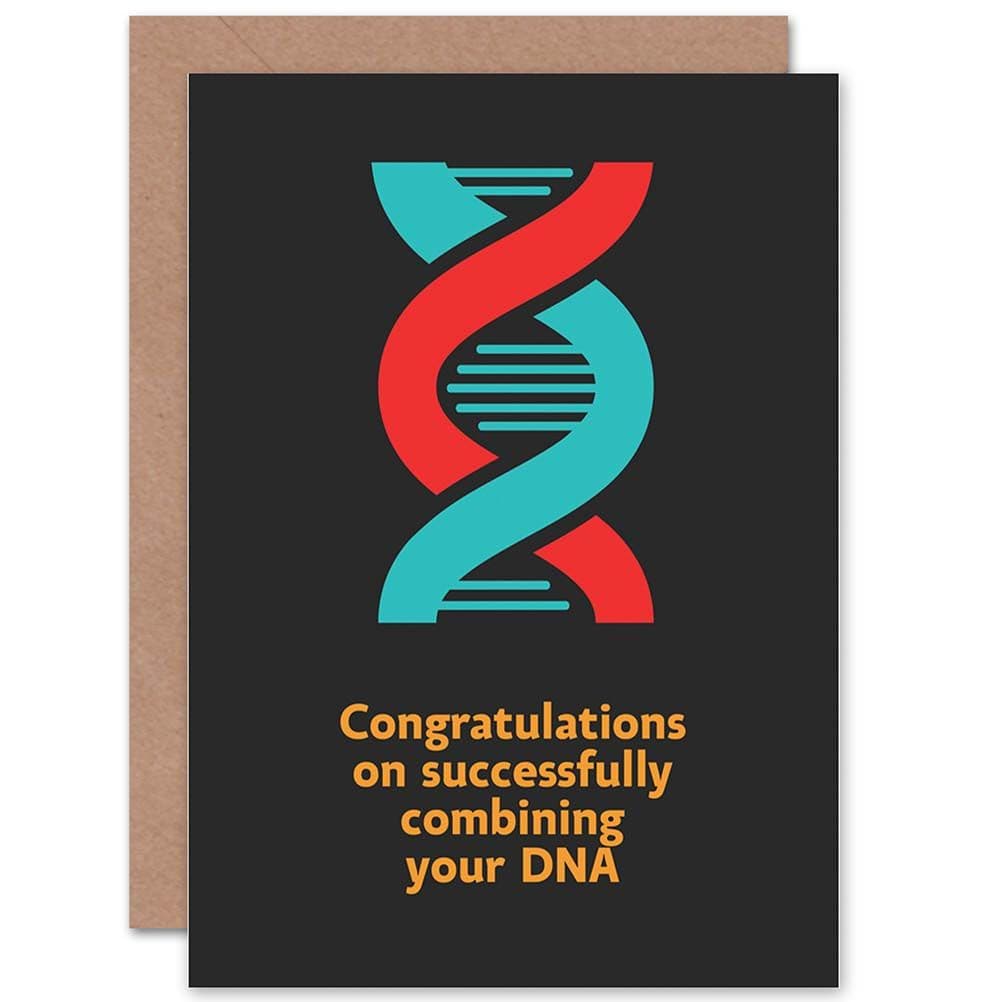 Combined Dna Helix Funny Joke Congratulations Greetings Card
