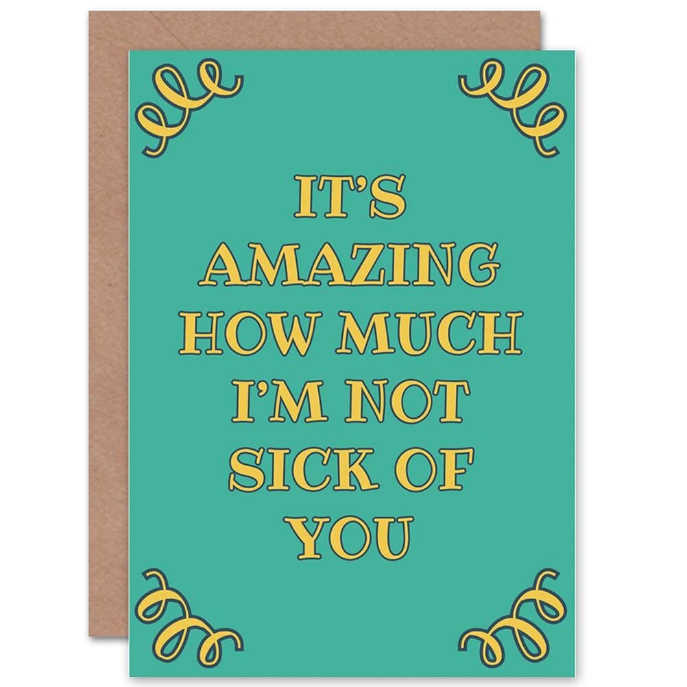 Romance Valentine Amazing Love Sick Funny Greetings Card