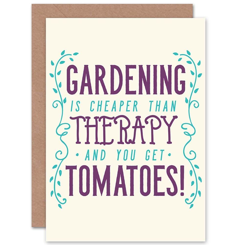 Quote Motivation Cheap Tomato Therapy Greetings Card