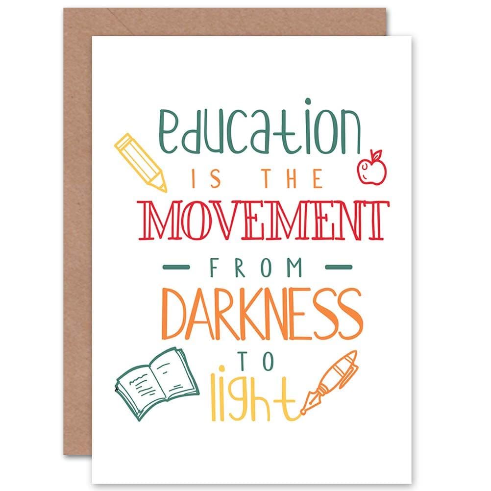 Quote Motivation Education Movement Greetings Card