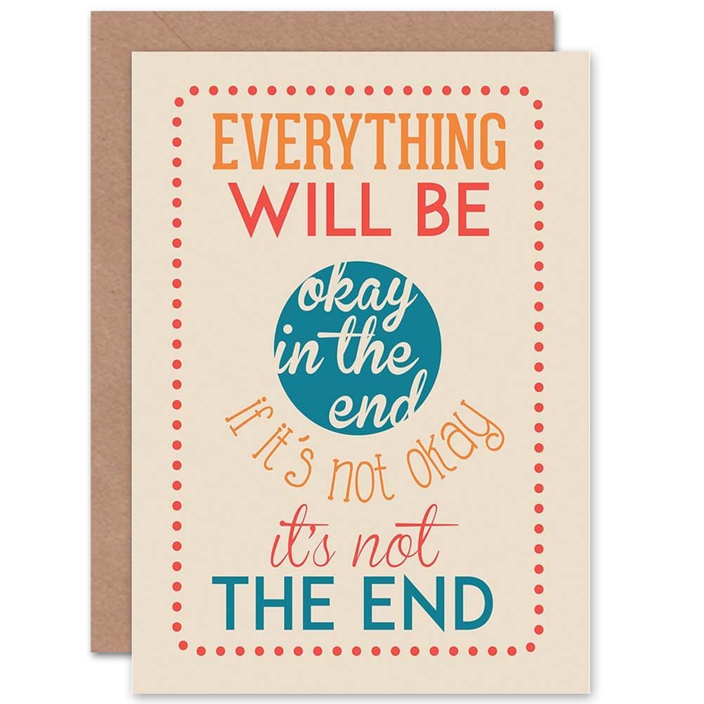 Quote Motivation Everything Will Be Okay Greetings Card