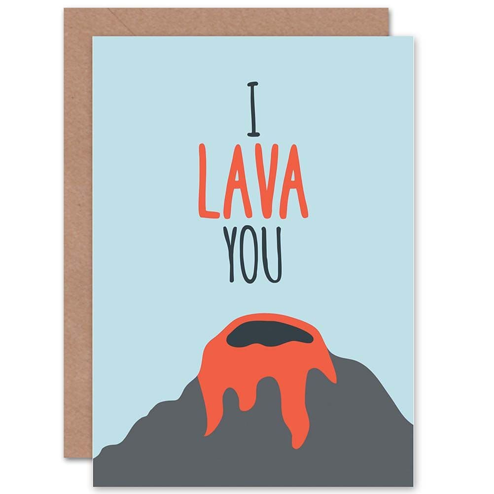 I Lava You Love Valentines Greetings Card