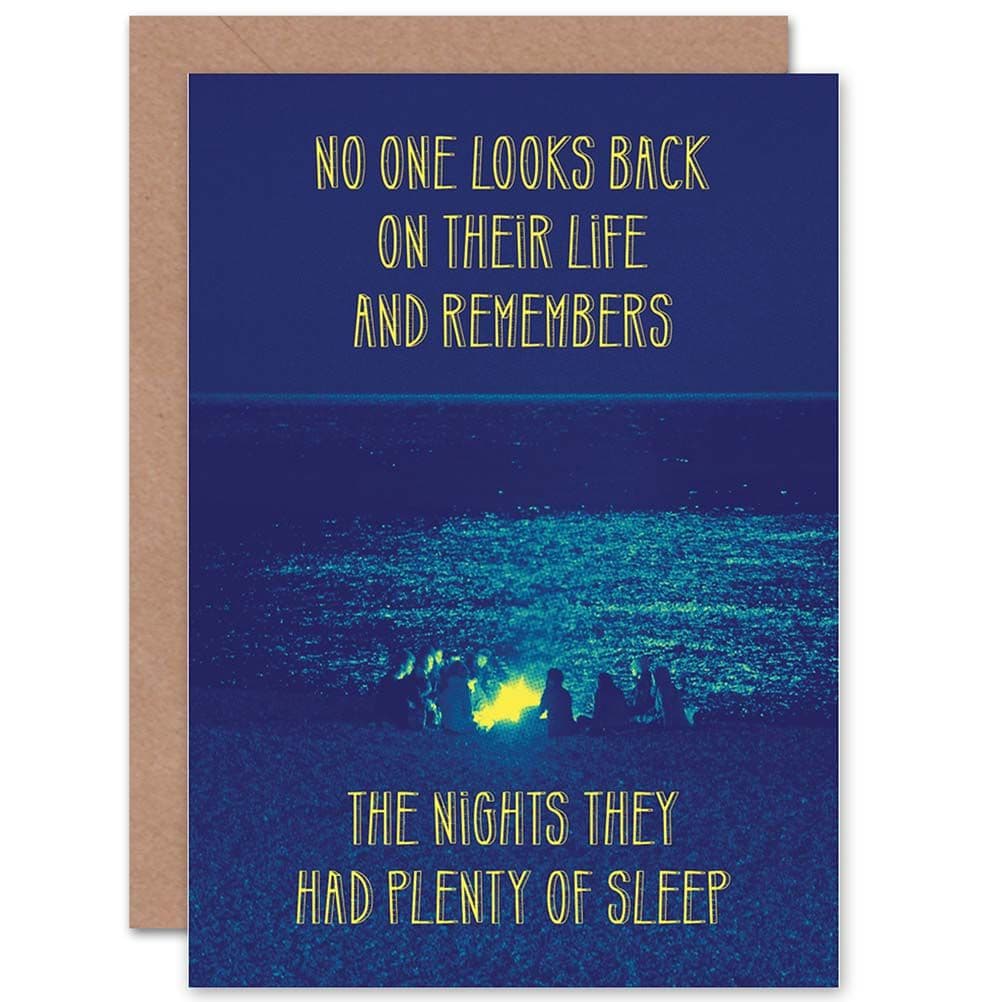 Quote Motivation Plenty Sleep Memories Greetings Card