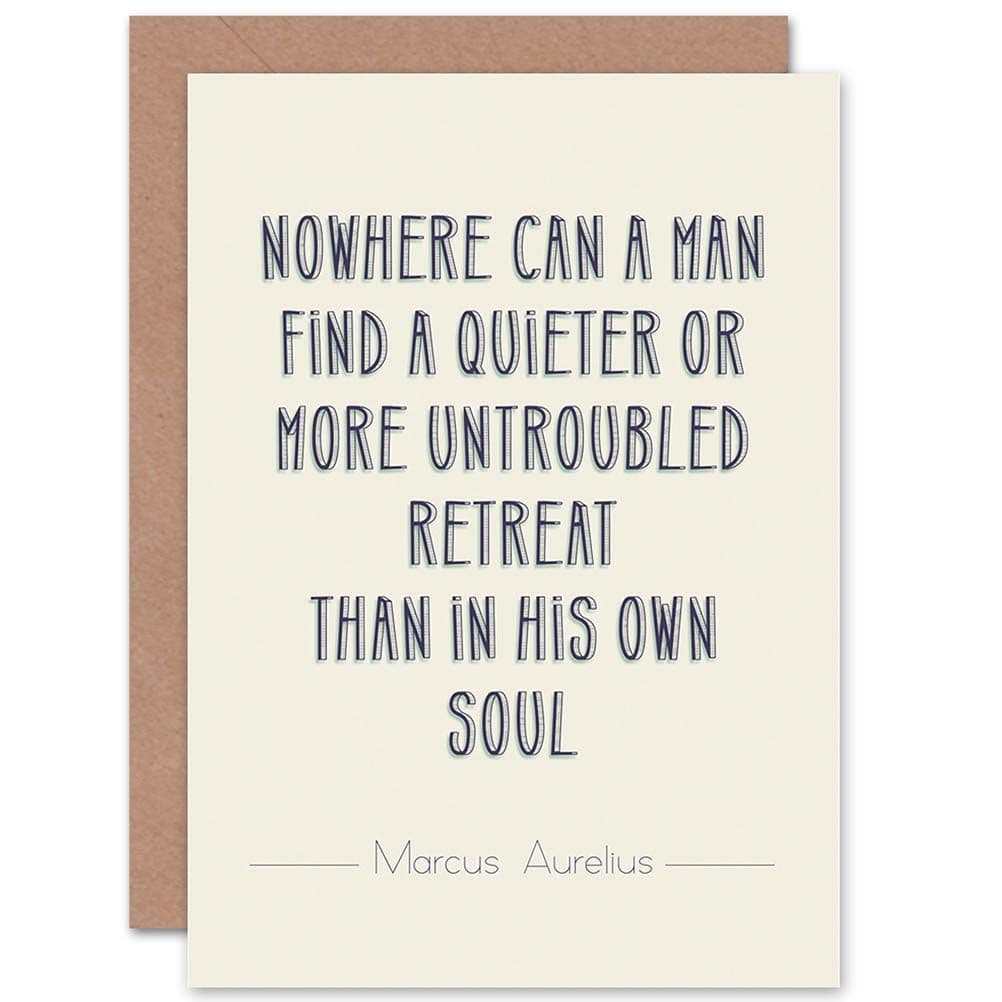 Quote Motivation Soul Marcus Aurelius Greetings Card