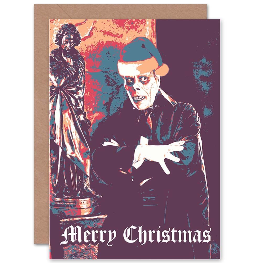 Christmas Xmas Chaney Phantom Opera Horror Fun Greetings Card