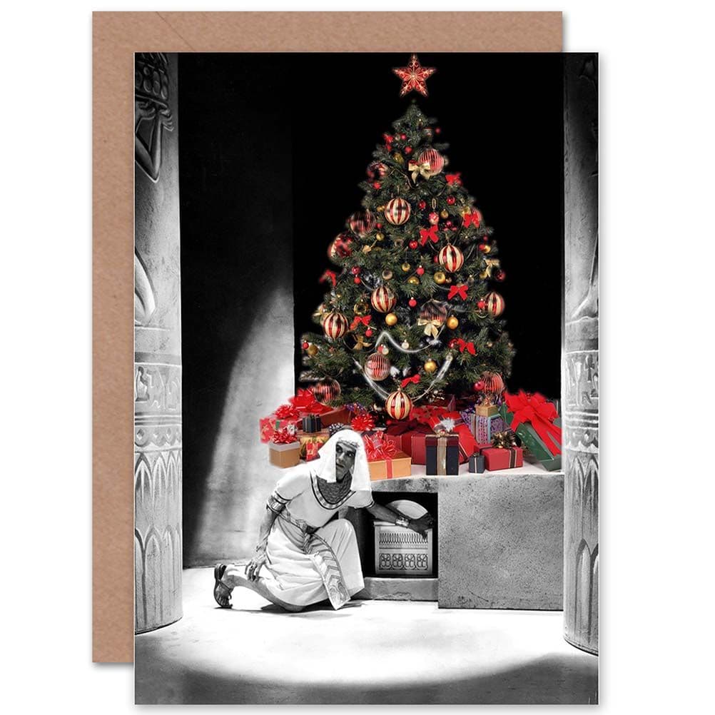 Christmas Xmas Karloff Imhotep Mummy Horror Fun Greetings Card
