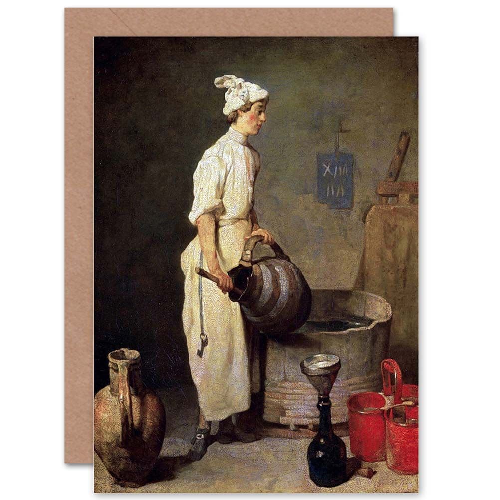 Portrait Study Chardin Cellar Boy Greetings Card