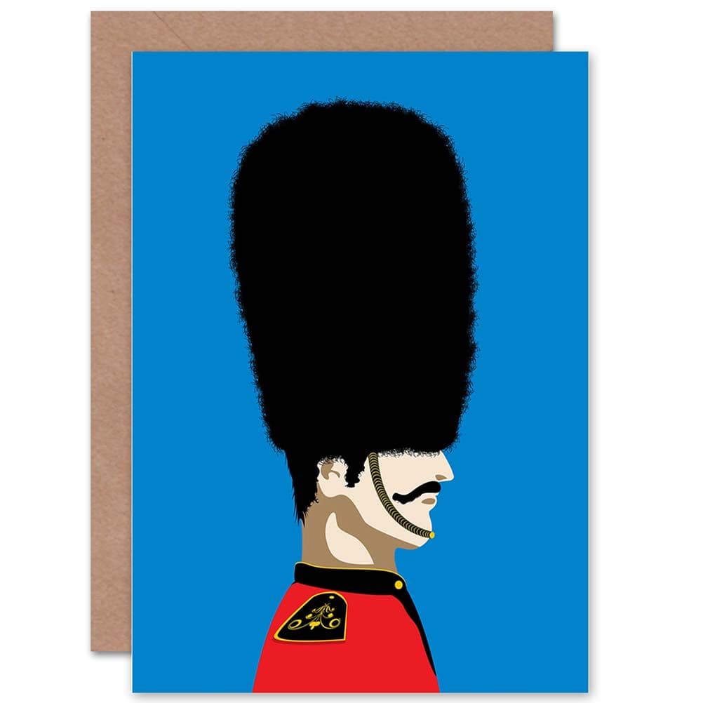 QueenS Guard Bearskin Hat Soldier Greetings Card