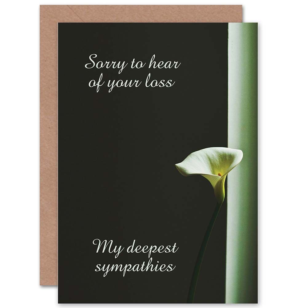 Sympathy Bereavement Lily Flower Greetings Card