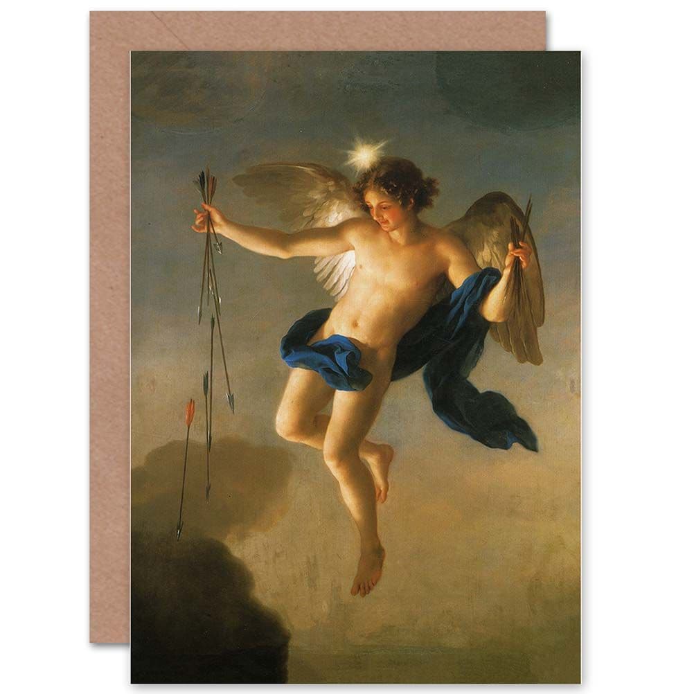 Painting Allegory Greek Mengs Hesperus Evening Greetings Card