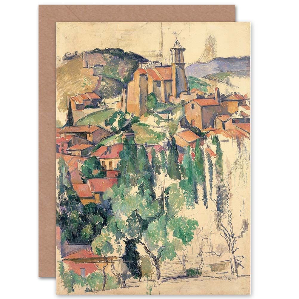 Painting Landscape Urban Cezanne Gardanne View Greetings Card