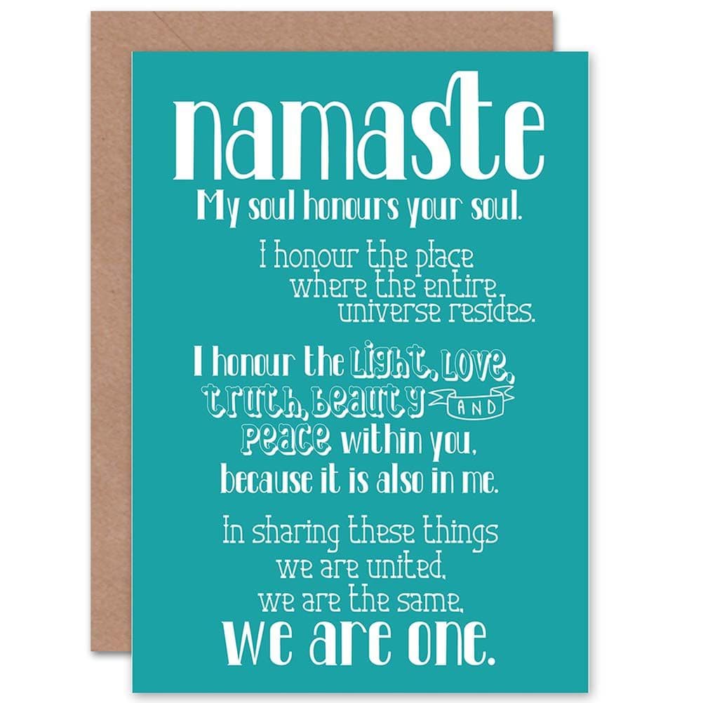 Quote Typograph Text Namaste Blueboard Definition Greetings Card