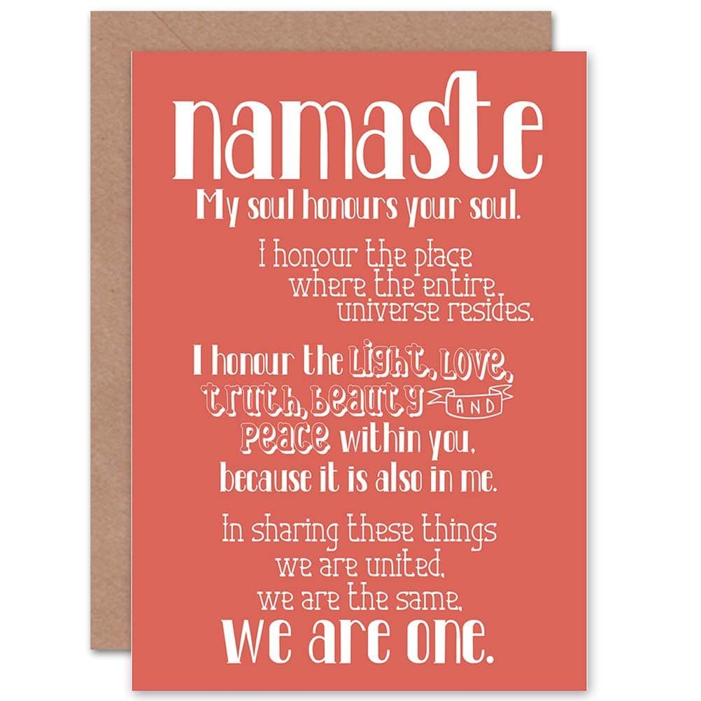Quote Typograph Text Namaste Board Definition Greetings Card