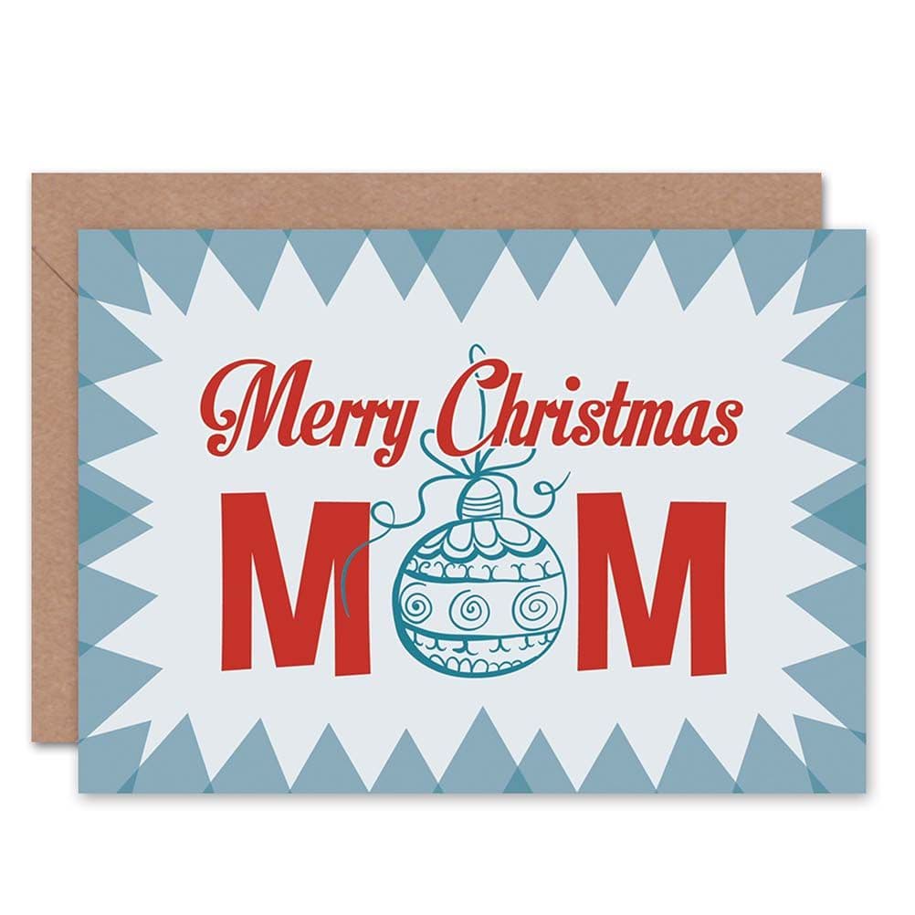 Artery8 Women's Xmas Merry Bauble Present Christmas Mother Mom Card