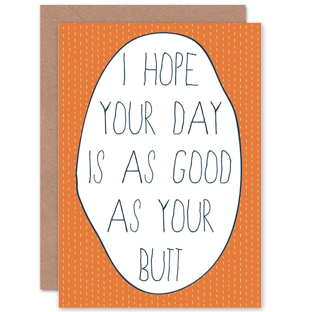 Birthday Celebration Happy Butt Pun Fun Present Greetings Card