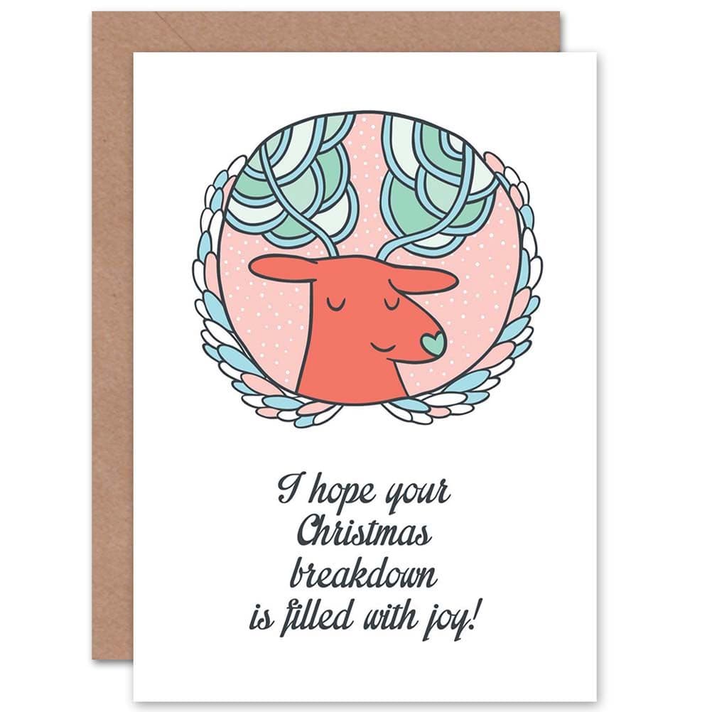 Christmas Breakdown Funny Breakdown Greetings Card