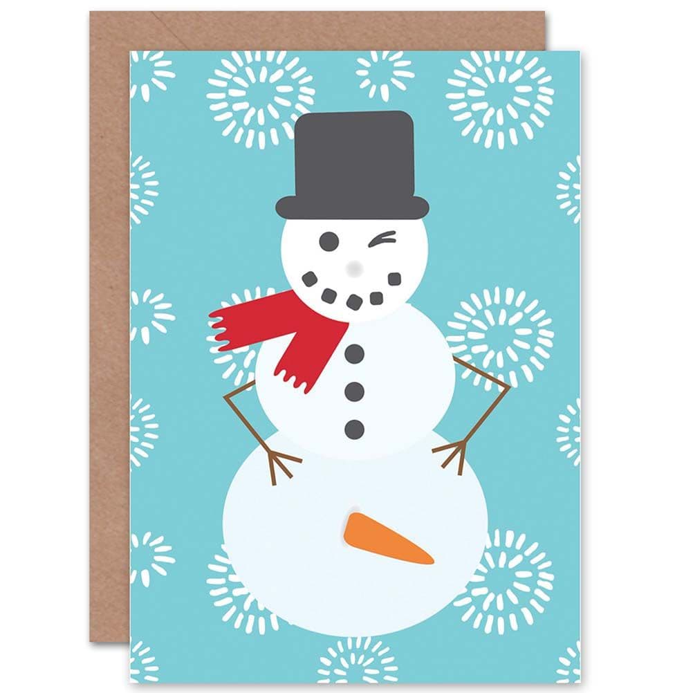 Saucy Snowman Greetings Card