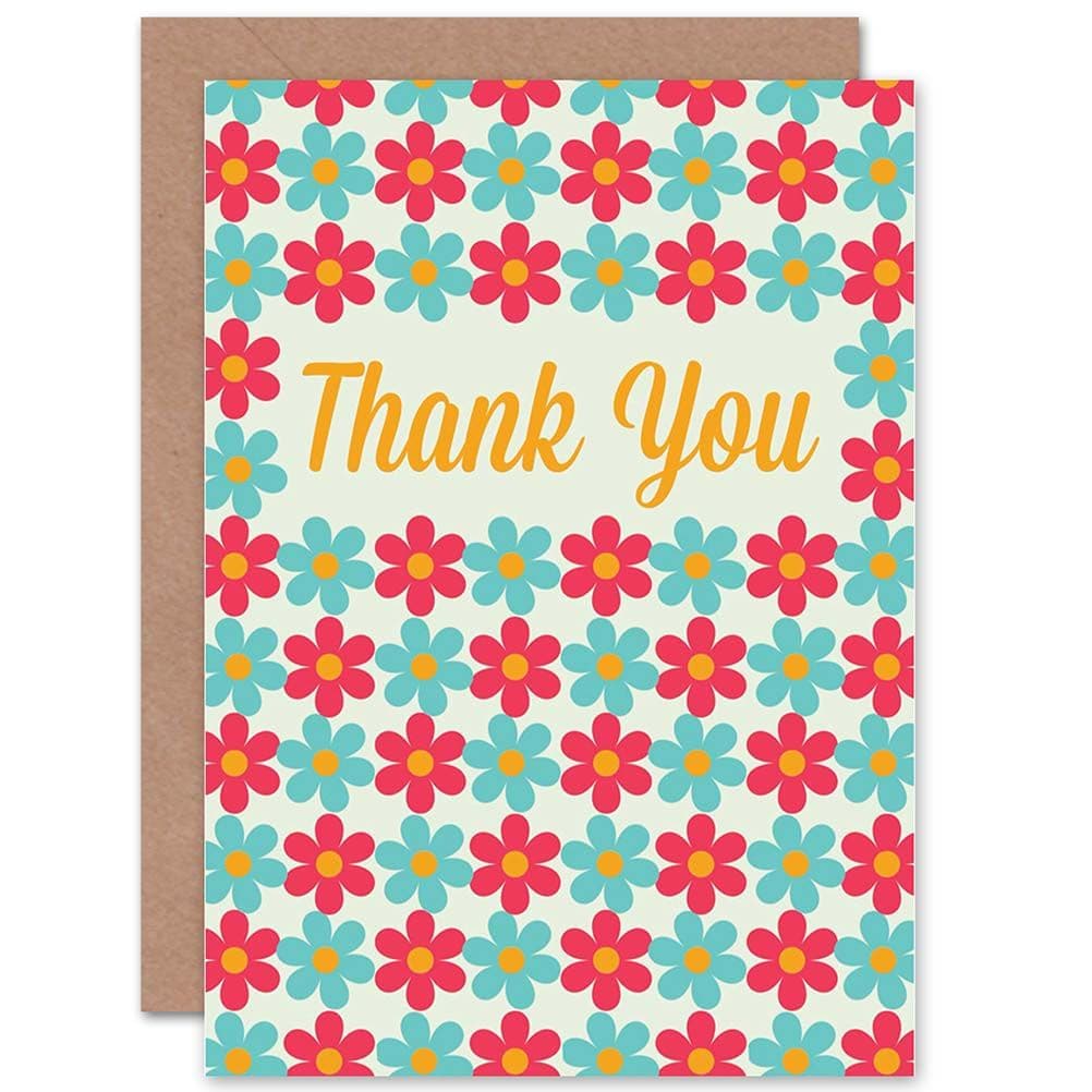 Thanks Thank You Friend Happy Flowers Present Greetings Card