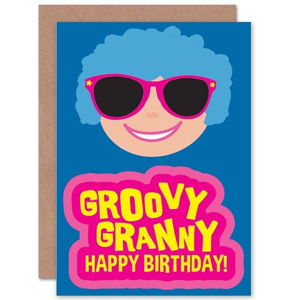 Birthday Happy Gran Granny Groovy Cool Lady Greetings Card